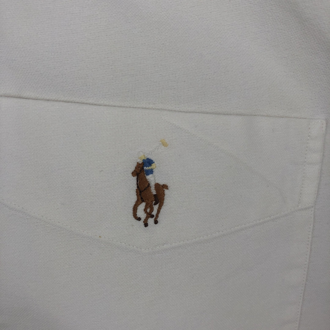 Ralph Lauren Classic Fit Long Sleeve Button Down Shirt Men's M cotton white type Vintage Second Hand