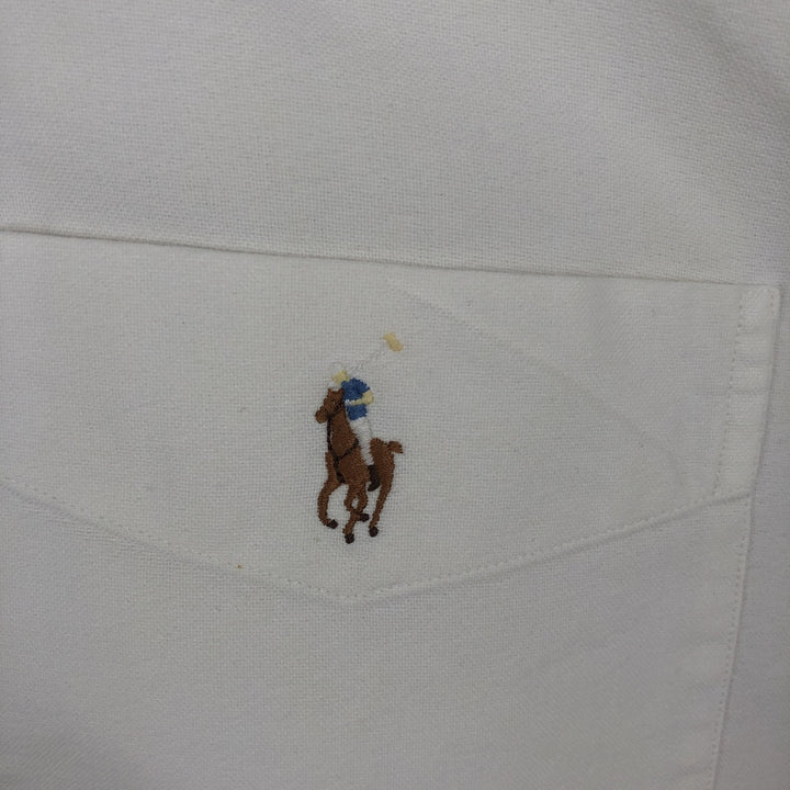 Ralph Lauren Classic Fit Long Sleeve Button Down Shirt Men's M cotton white type Vintage Second Hand