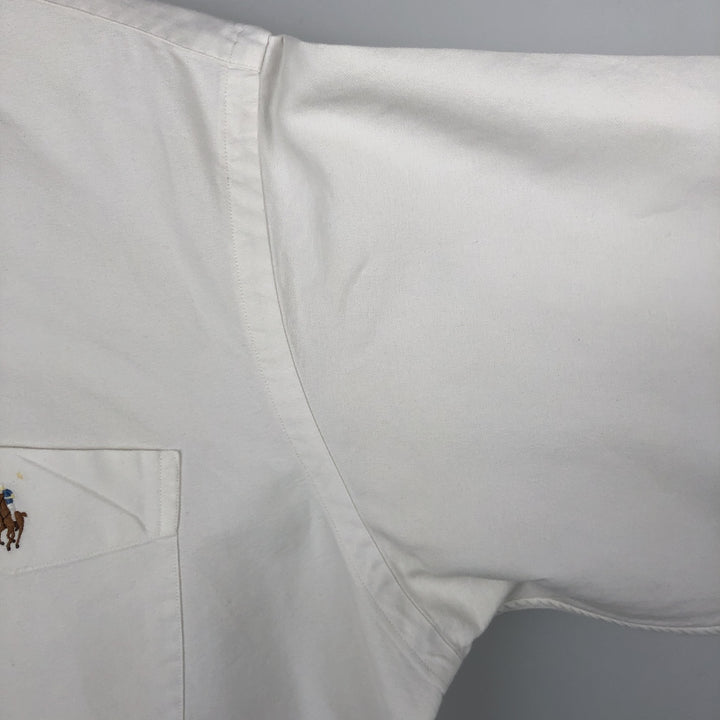 Ralph Lauren Classic Fit Long Sleeve Button Down Shirt Men's M cotton white type Vintage Second Hand