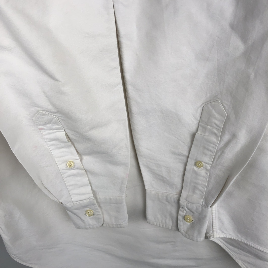 Ralph Lauren Classic Fit Long Sleeve Button Down Shirt Men's M cotton white type Vintage Second Hand