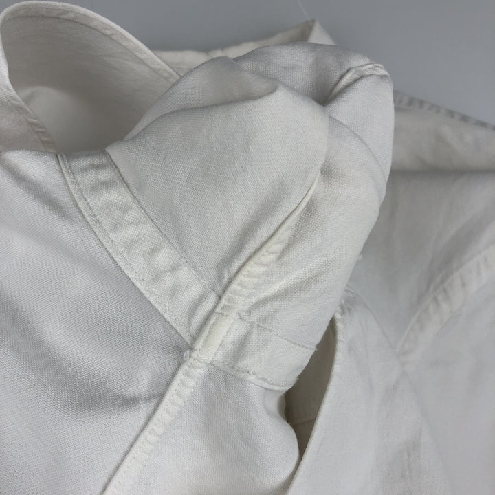 Ralph Lauren Classic Fit Long Sleeve Button Down Shirt Men's M cotton white type Vintage Second Hand