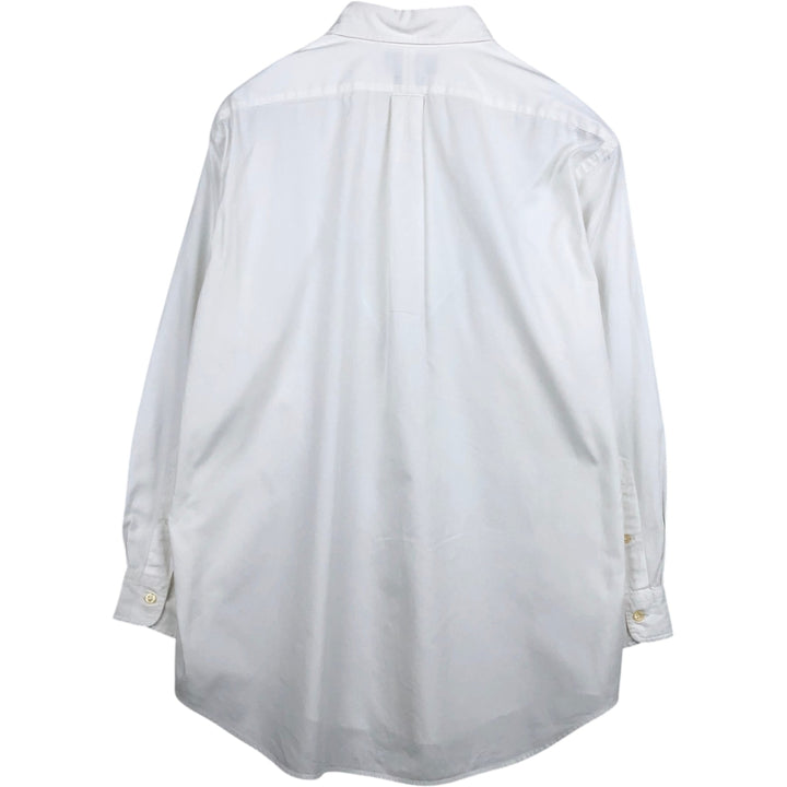 Ralph Lauren YARMOUTH long sleeve button down shirt, men's XL size cotton white type Vintage Second Hand