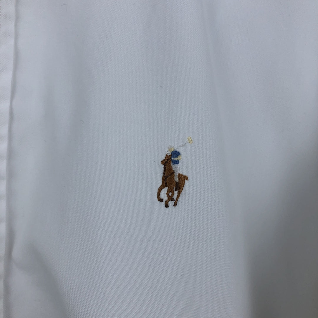 Ralph Lauren YARMOUTH long sleeve button down shirt, men's XL size cotton white type Vintage Second Hand
