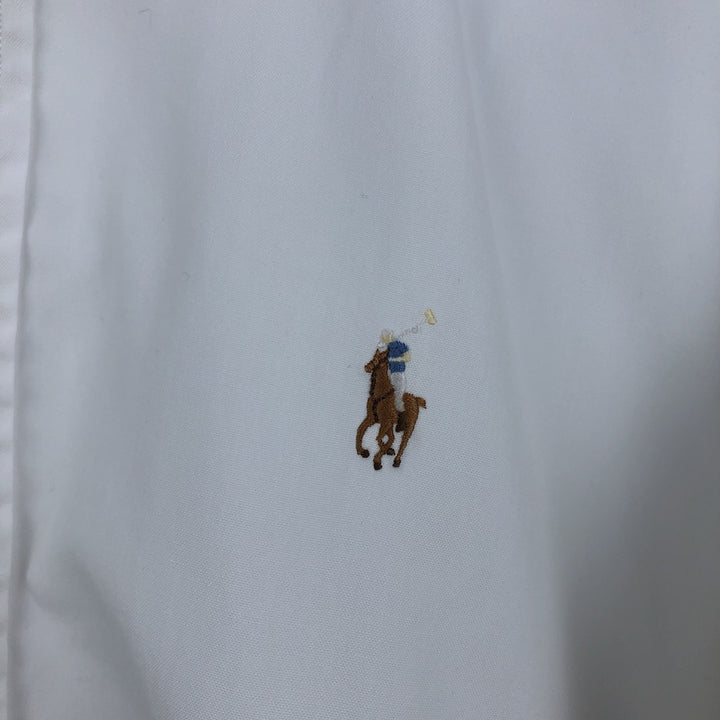 Ralph Lauren YARMOUTH long sleeve button down shirt, men's XL size cotton white type Vintage Second Hand