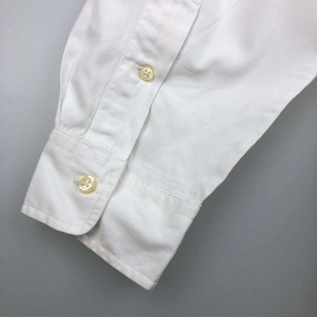 Ralph Lauren YARMOUTH long sleeve button down shirt, men's XL size cotton white type Vintage Second Hand
