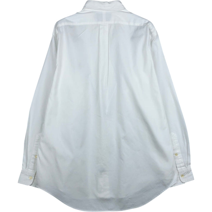Ralph Lauren YARMOUTH long sleeve button down shirt, men's size L cotton white type Vintage Second Hand