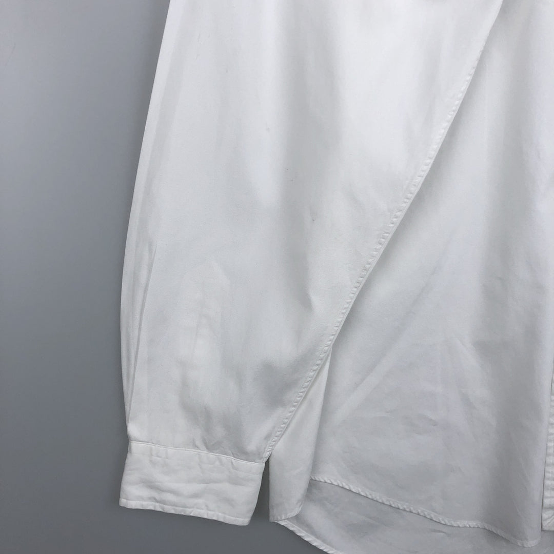 Ralph Lauren YARMOUTH long sleeve button down shirt, men's size L cotton white type Vintage Second Hand