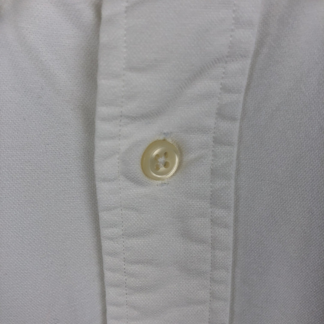 Ralph Lauren YARMOUTH long sleeve button down shirt, men's size L cotton white type Vintage Second Hand
