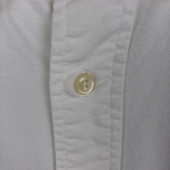 Ralph Lauren YARMOUTH long sleeve button down shirt, men's size L cotton white type Vintage Second Hand