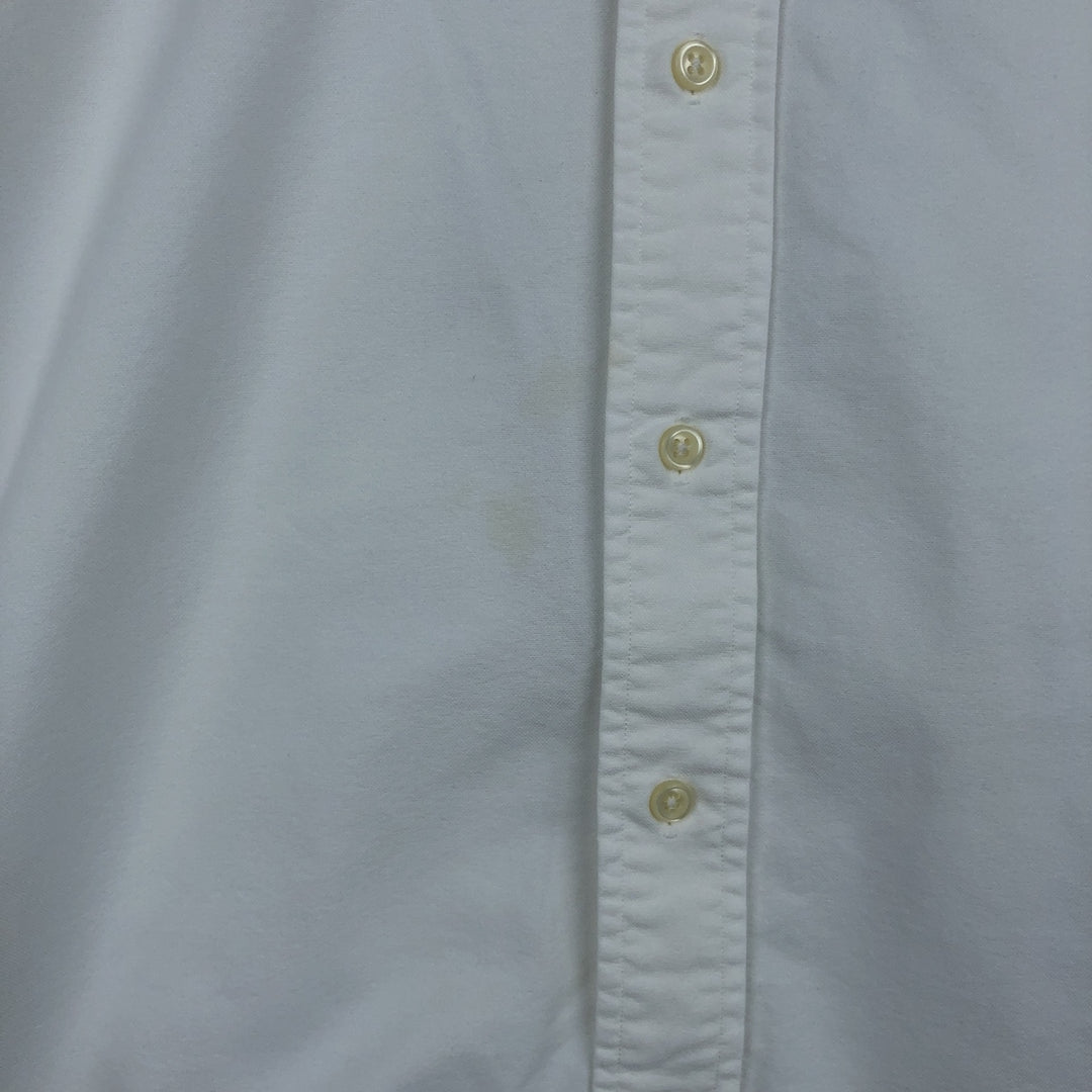 Ralph Lauren YARMOUTH long sleeve button down shirt, men's size L cotton white type Vintage Second Hand