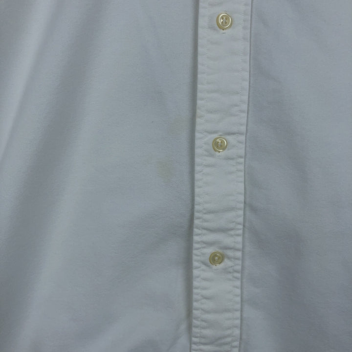 Ralph Lauren YARMOUTH long sleeve button down shirt, men's size L cotton white type Vintage Second Hand