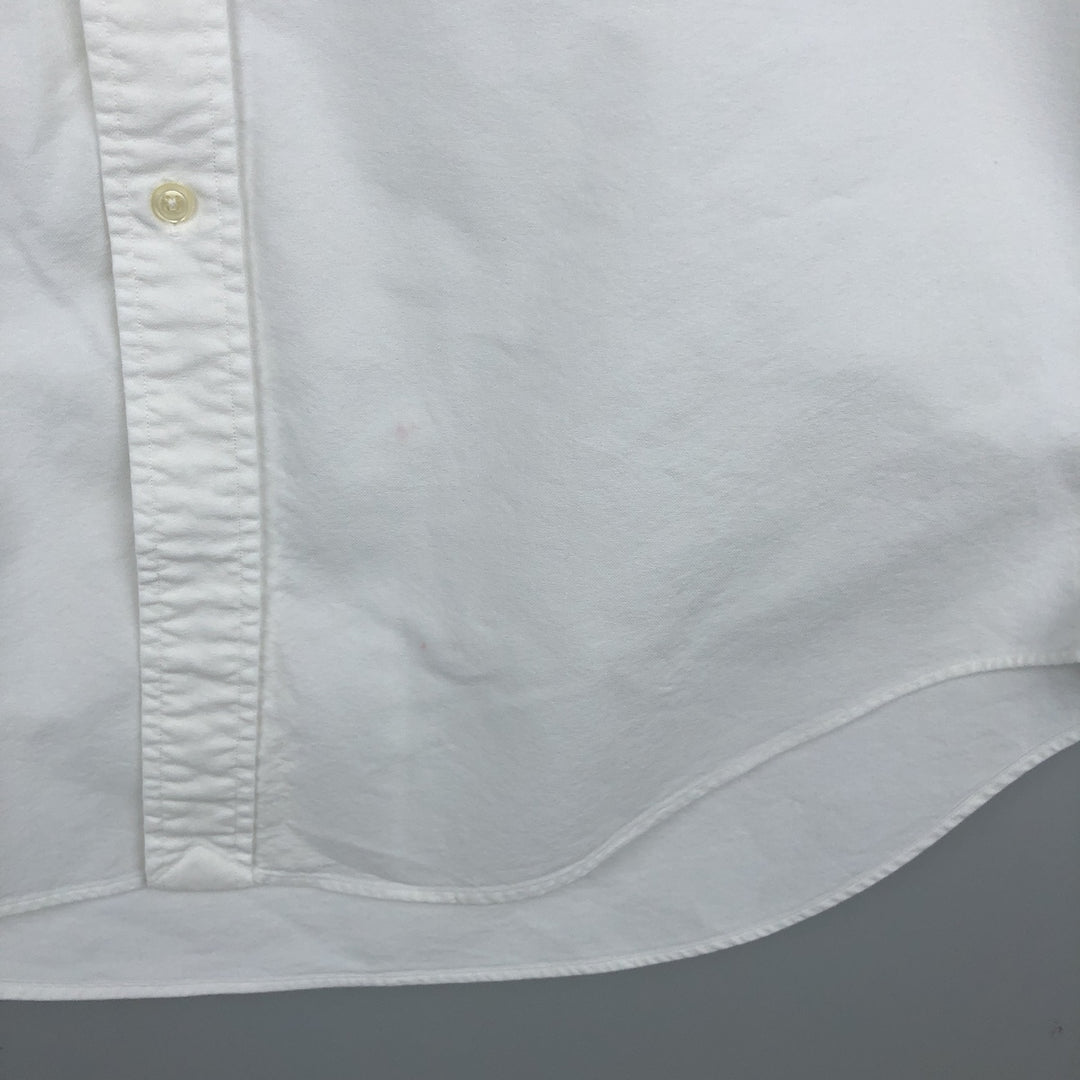 Ralph Lauren YARMOUTH long sleeve button down shirt, men's size L cotton white type Vintage Second Hand