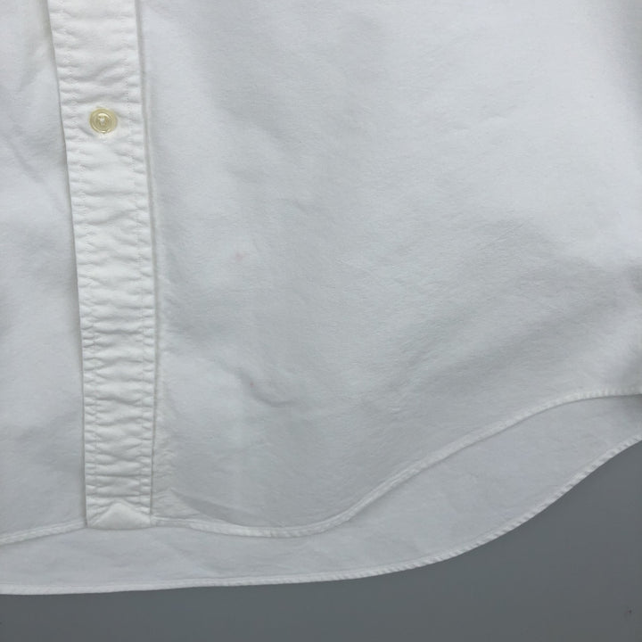 Ralph Lauren YARMOUTH long sleeve button down shirt, men's size L cotton white type Vintage Second Hand