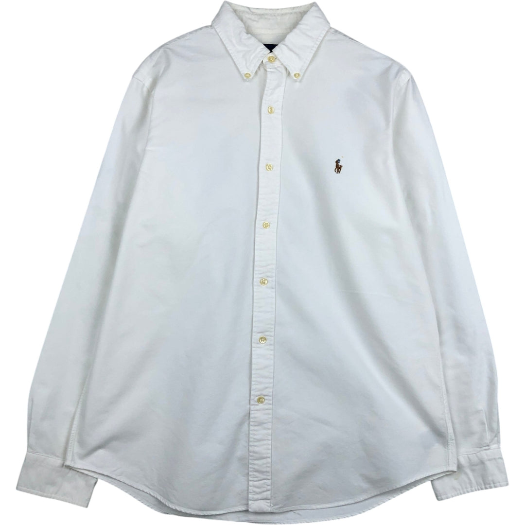Ralph Lauren Classic Fit Long Sleeve Button Down Shirt, Men's Size L cotton white type Vintage Second Hand