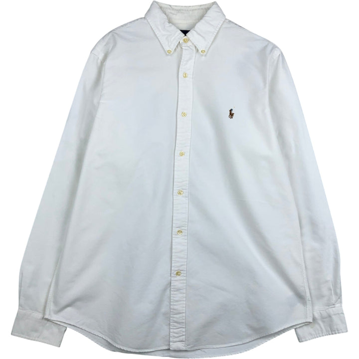Ralph Lauren Classic Fit Long Sleeve Button Down Shirt, Men's Size L cotton white type Vintage Second Hand
