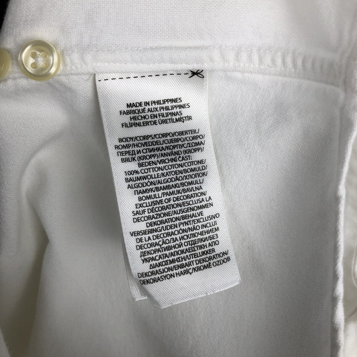 Ralph Lauren Classic Fit Long Sleeve Button Down Shirt, Men's Size L cotton white type Vintage Second Hand