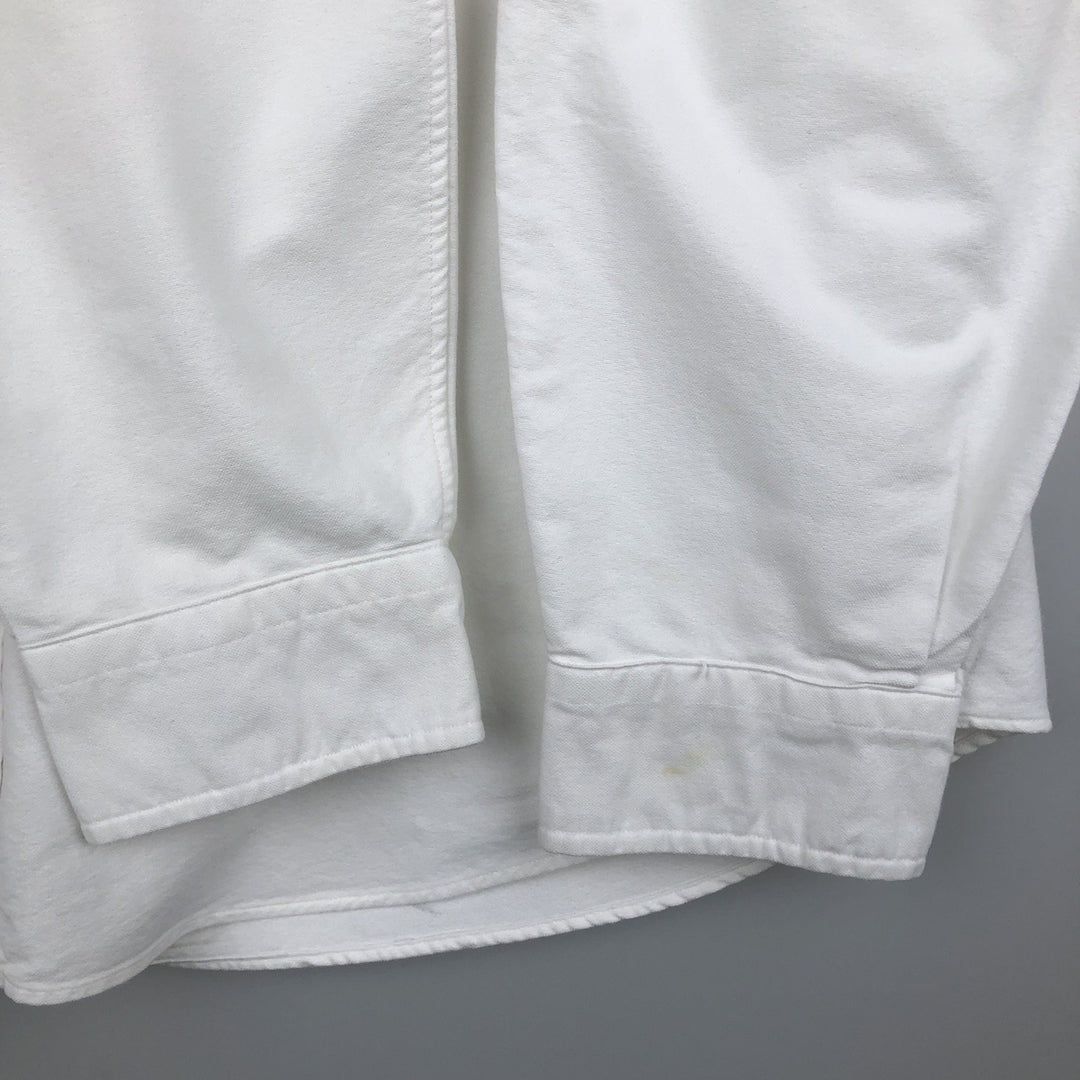 Ralph Lauren Classic Fit Long Sleeve Button Down Shirt, Men's Size L cotton white type Vintage Second Hand
