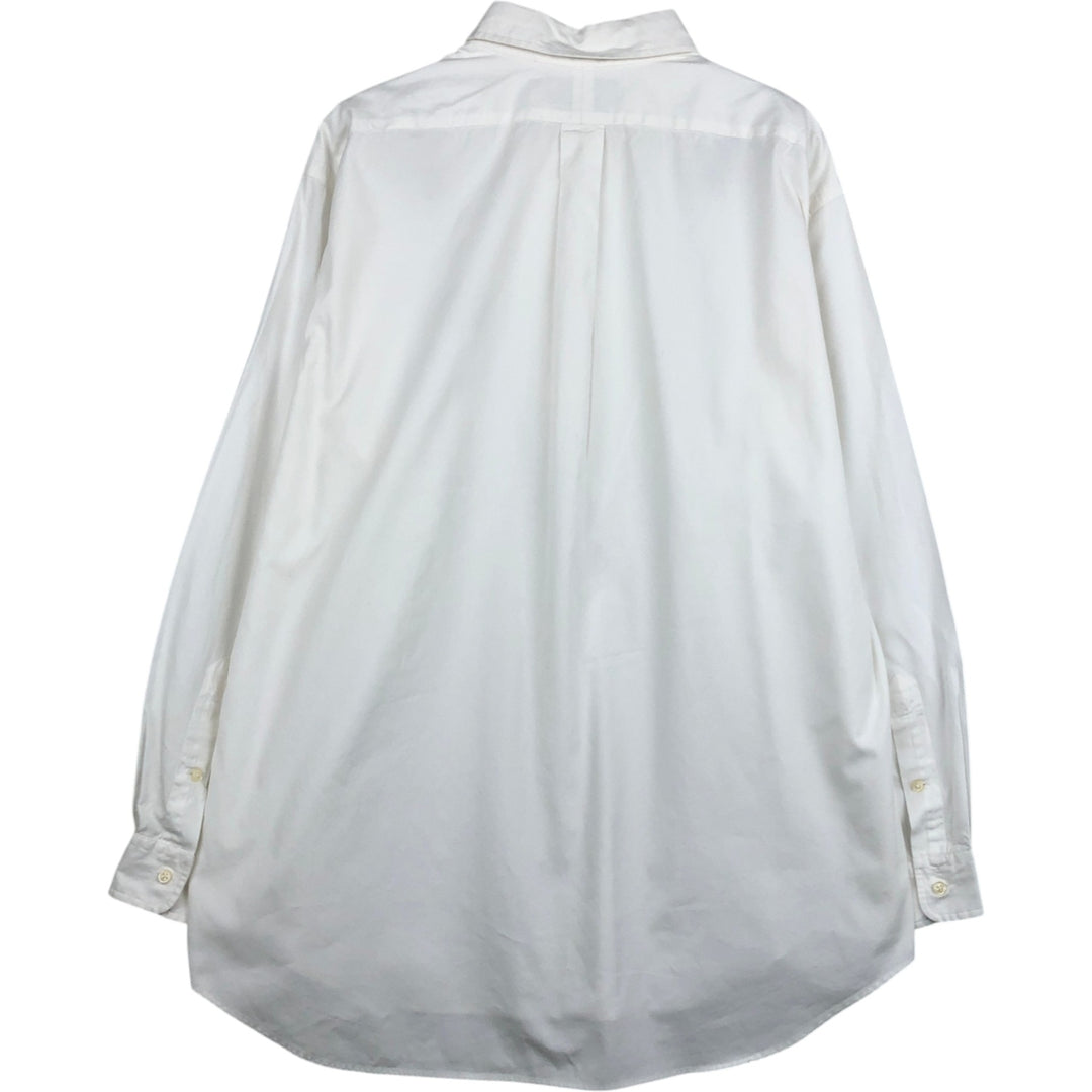 Ralph Lauren YARMOUTH long sleeve button down shirt, men's XL size cotton white type Vintage Second Hand