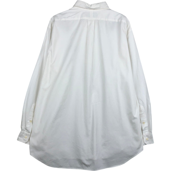 Ralph Lauren YARMOUTH long sleeve button down shirt, men's XL size cotton white type Vintage Second Hand