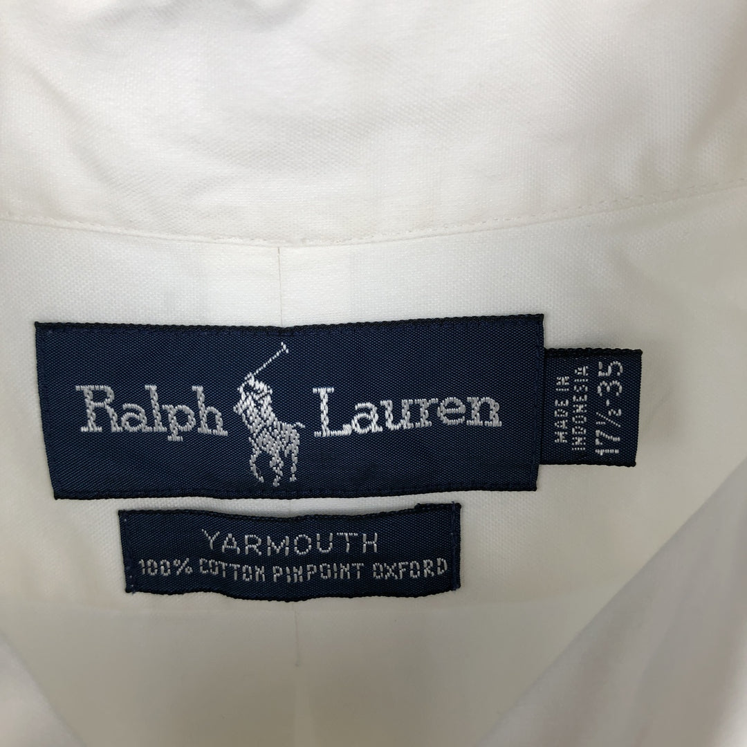 Ralph Lauren YARMOUTH long sleeve button down shirt, men's XL size cotton white type Vintage Second Hand