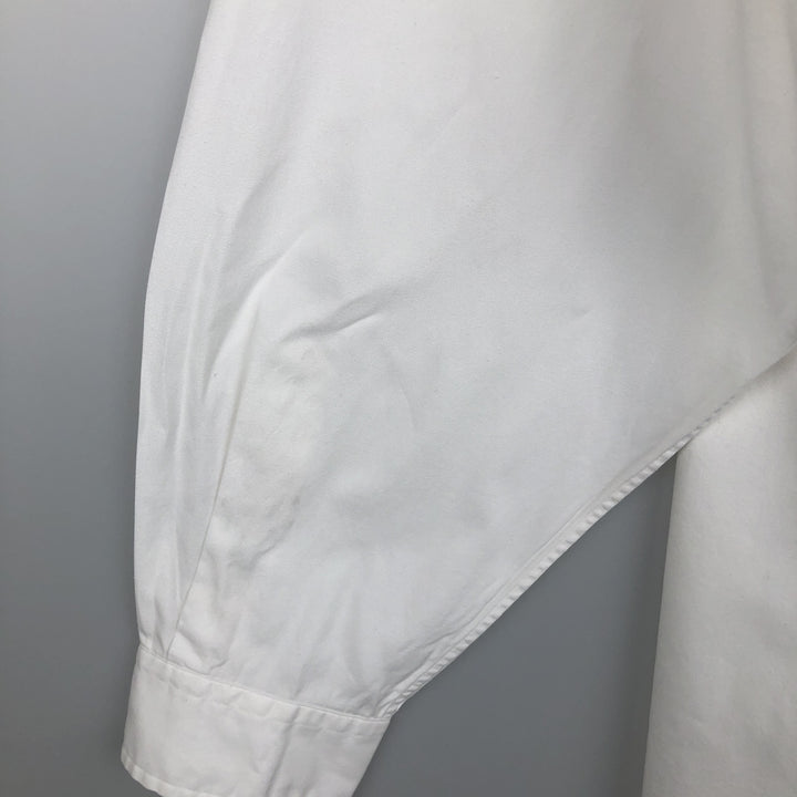 Ralph Lauren YARMOUTH long sleeve button down shirt, men's XL size cotton white type Vintage Second Hand