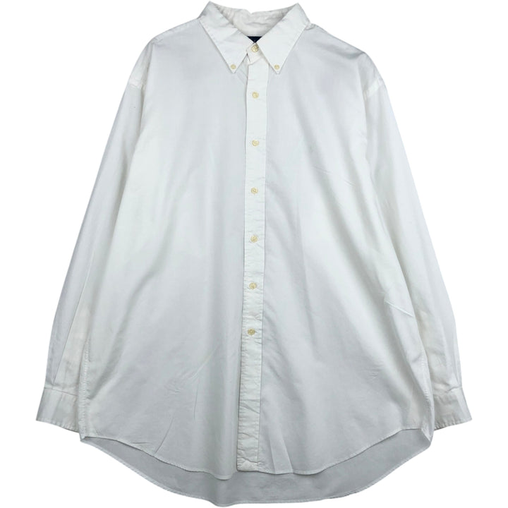 Ralph Lauren YARMOUTH long sleeve button down shirt, men's XL size cotton white type Vintage Second Hand