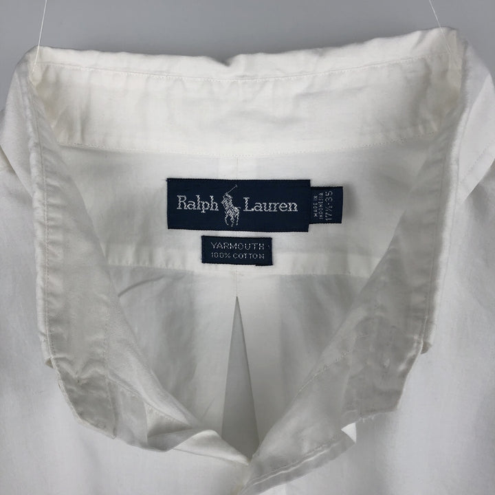 Ralph Lauren YARMOUTH long sleeve button down shirt, men's XL size cotton white type Vintage Second Hand
