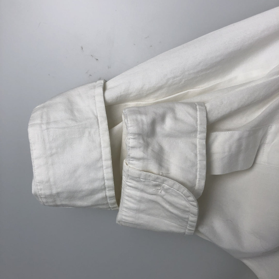 Ralph Lauren YARMOUTH long sleeve button down shirt, men's XL size cotton white type Vintage Second Hand