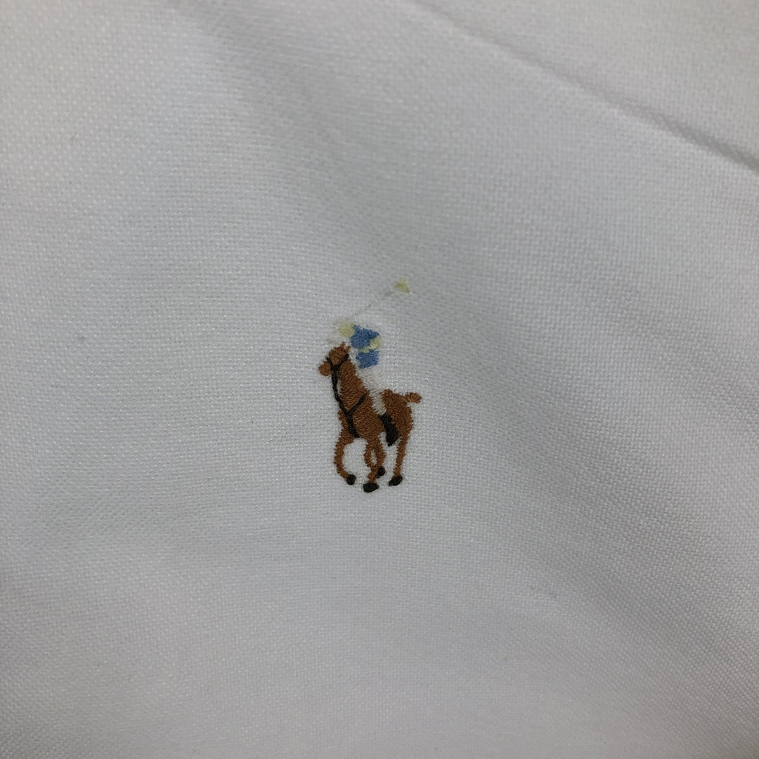 Ralph Lauren YARMOUTH long sleeve button down shirt, men's size L cotton white type Vintage Second Hand