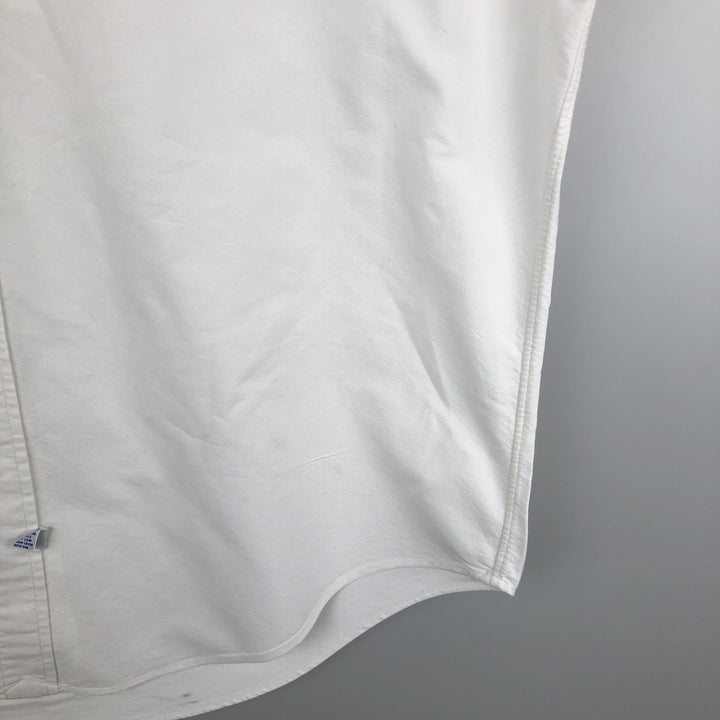 Ralph Lauren YARMOUTH long sleeve button down shirt, men's size L cotton white type Vintage Second Hand