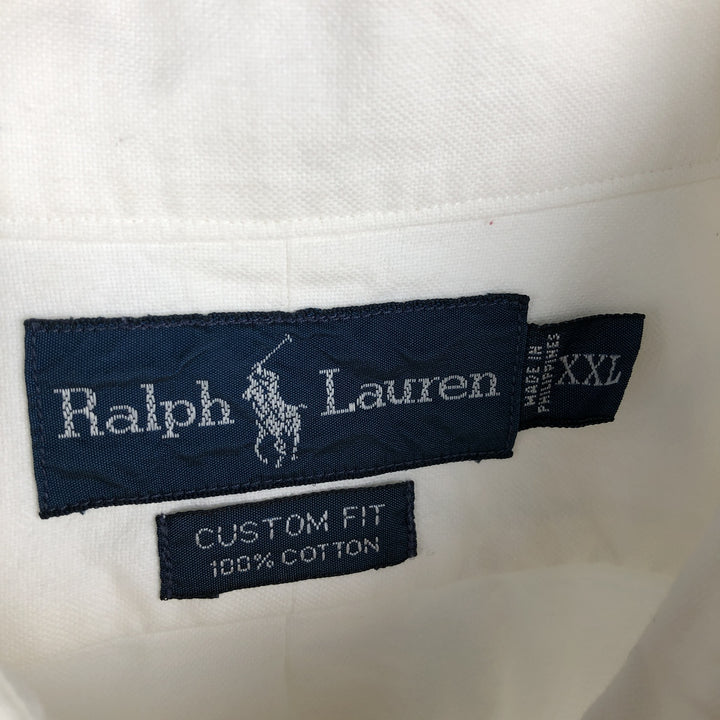 Ralph Lauren Custom Fit Long Sleeve Button Down Shirt Men's XXL cotton white type Vintage Second Hand