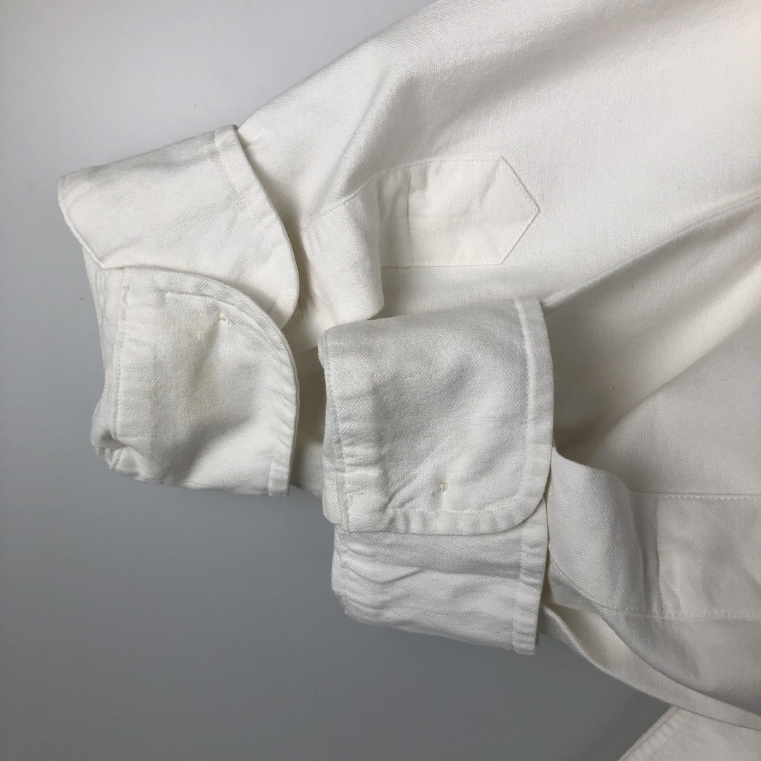 Ralph Lauren Custom Fit Long Sleeve Button Down Shirt Men's XXL cotton white type Vintage Second Hand