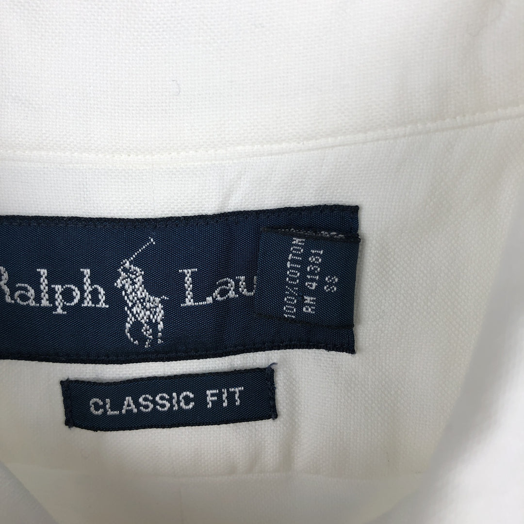 Ralph Lauren Classic Fit Long Sleeve Button Down Shirt, Men's Size L cotton white type Vintage Second Hand