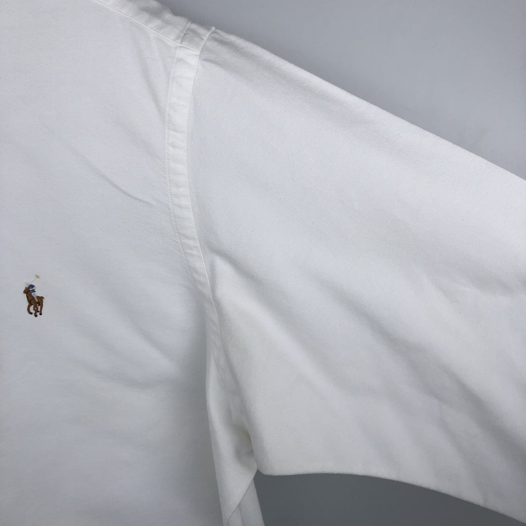 Ralph Lauren Classic Fit Long Sleeve Button Down Shirt, Men's Size L cotton white type Vintage Second Hand