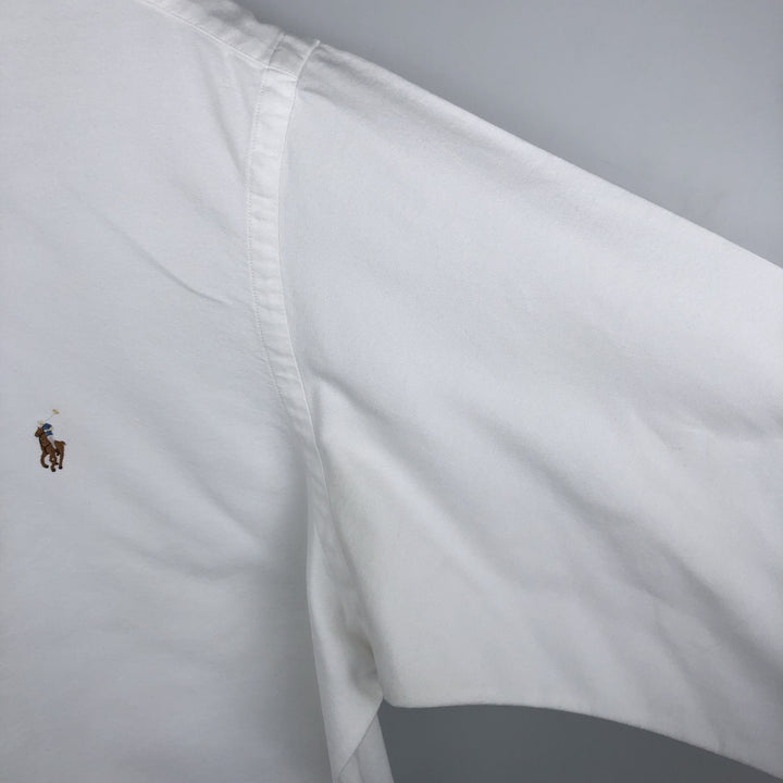 Ralph Lauren Classic Fit Long Sleeve Button Down Shirt, Men's Size L cotton white type Vintage Second Hand