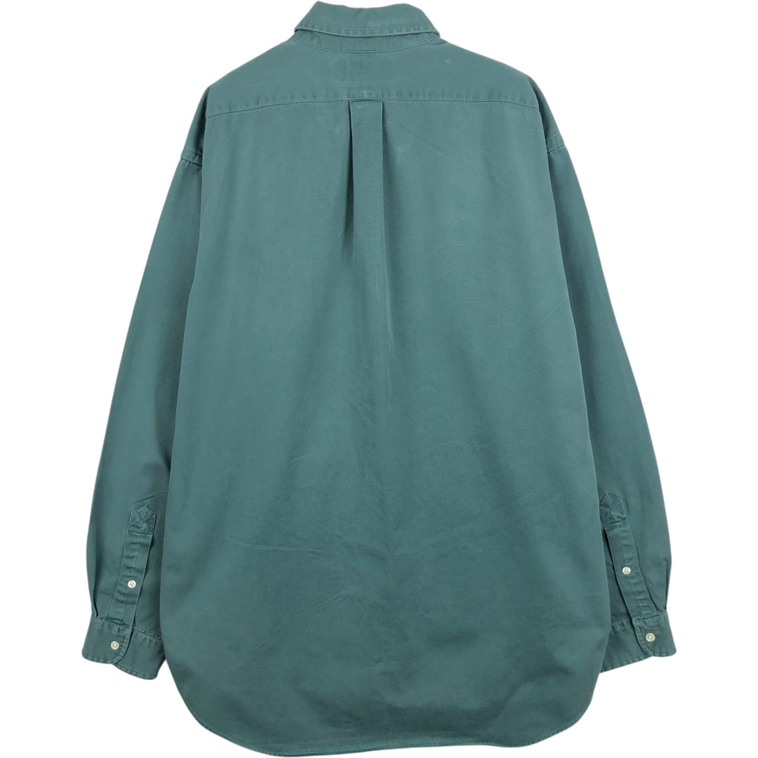 Ralph Lauren BLAKE long sleeve button down shirt, men's size L cotton green type Vintage Second Hand