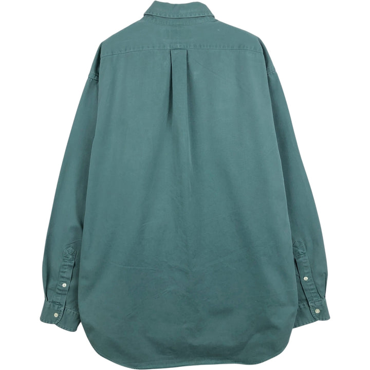 Ralph Lauren BLAKE long sleeve button down shirt, men's size L cotton green type Vintage Second Hand