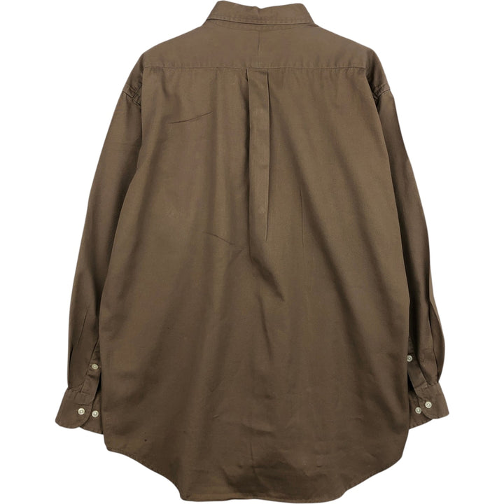 Ralph Lauren BLAKE long sleeve button down shirt, men's XL size cotton brown type Vintage Second Hand