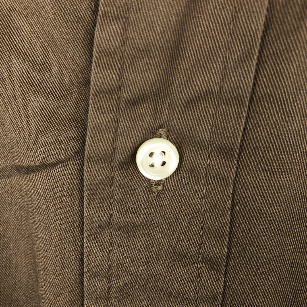 Ralph Lauren BLAKE long sleeve button down shirt, men's XL size cotton brown type Vintage Second Hand