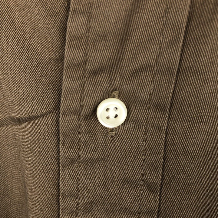Ralph Lauren BLAKE long sleeve button down shirt, men's XL size cotton brown type Vintage Second Hand