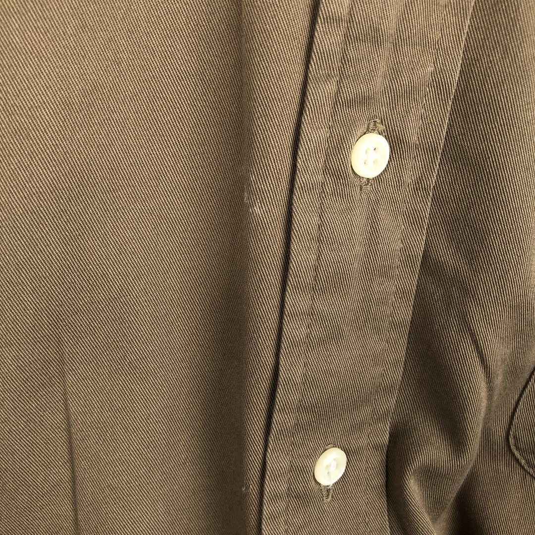 Ralph Lauren BLAKE long sleeve button down shirt, men's XL size cotton brown type Vintage Second Hand