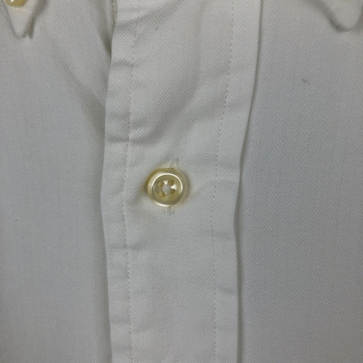 Ralph Lauren YARMOUTH long sleeve button down shirt, men's size L cotton white type Vintage Second Hand
