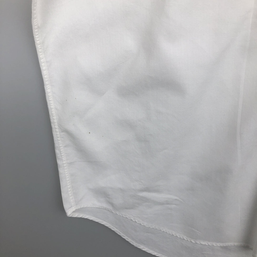 Ralph Lauren YARMOUTH long sleeve button down shirt, men's size L cotton white type Vintage Second Hand
