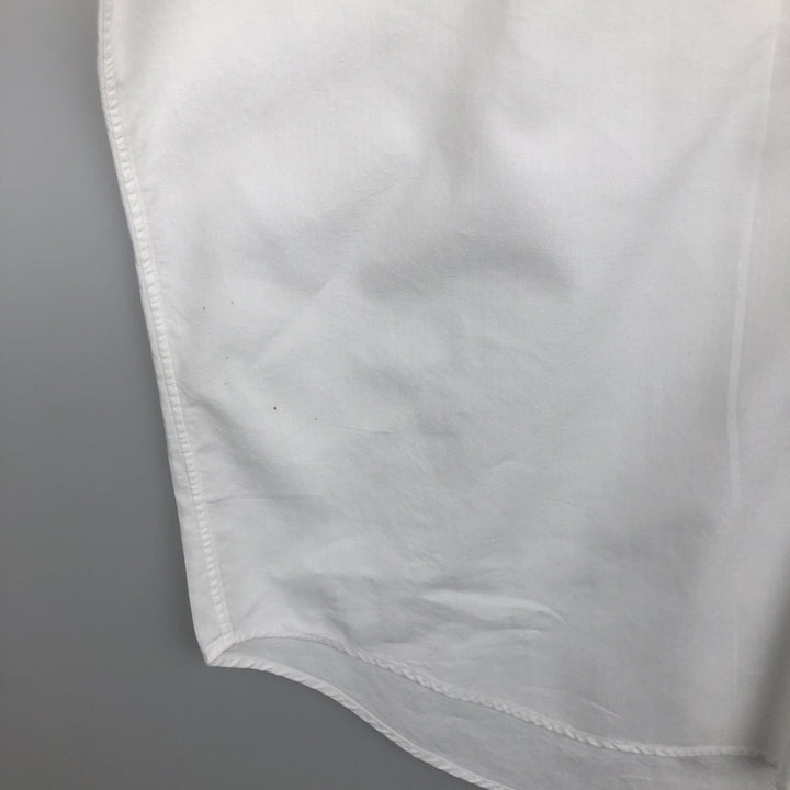 Ralph Lauren YARMOUTH long sleeve button down shirt, men's size L cotton white type Vintage Second Hand