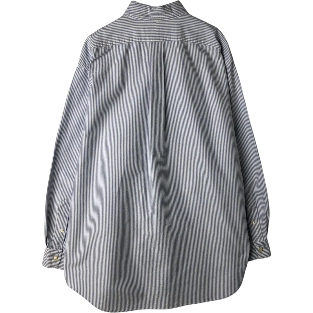 Ralph Lauren YARMOUTH Long Sleeve Button-Down Striped Shirt, Men's Size L cotton white type Vintage Second Hand