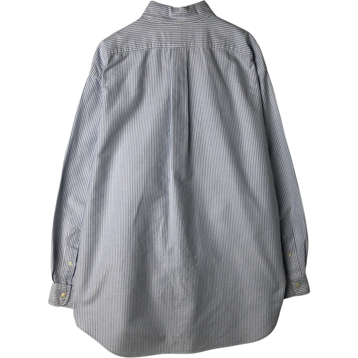 Ralph Lauren YARMOUTH Long Sleeve Button-Down Striped Shirt, Men's Size L cotton white type Vintage Second Hand