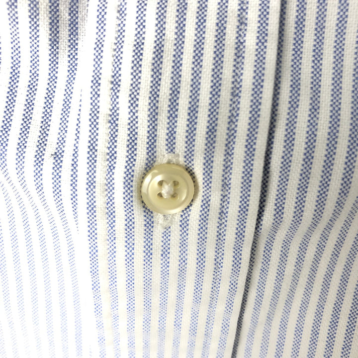 Ralph Lauren YARMOUTH Long Sleeve Button-Down Striped Shirt, Men's Size L cotton white type Vintage Second Hand