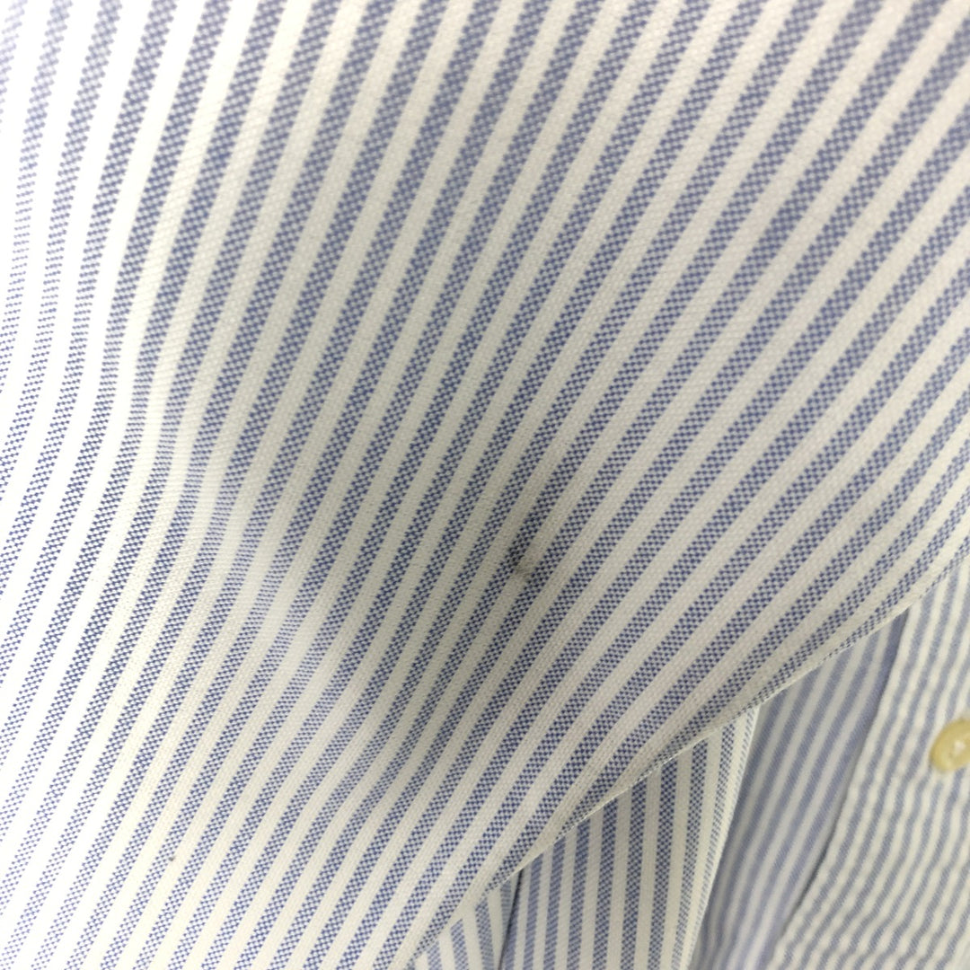 Ralph Lauren YARMOUTH Long Sleeve Button-Down Striped Shirt, Men's Size L cotton white type Vintage Second Hand