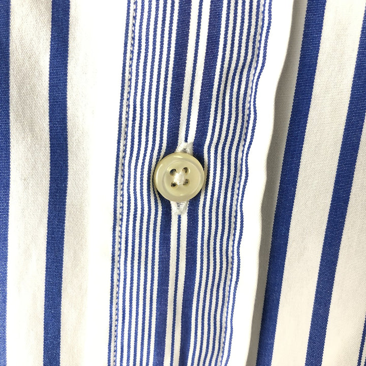 Ralph Lauren Classic Fit Multi-Stripe Long Sleeve Button-Down Striped Shirt, Men's Size L cotton white type Vintage Second Hand