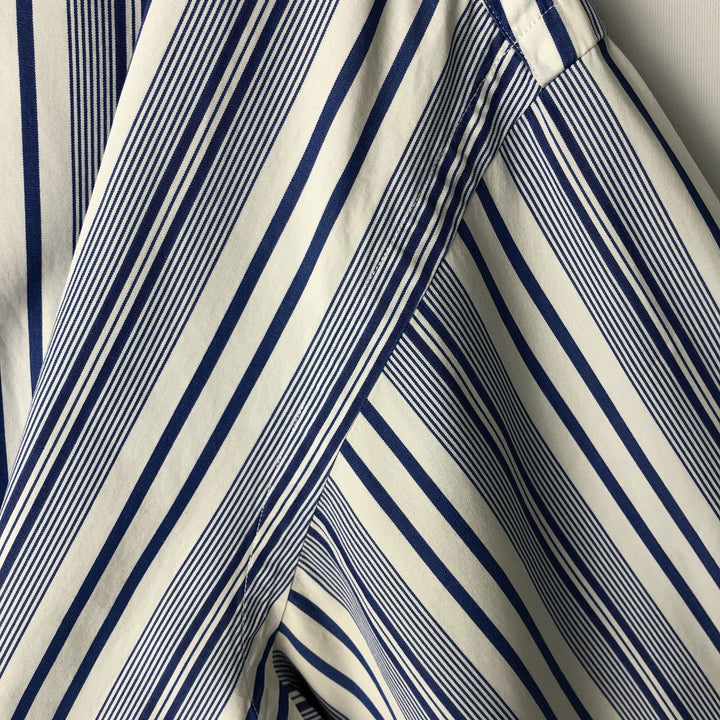 Ralph Lauren Classic Fit Multi-Stripe Long Sleeve Button-Down Striped Shirt, Men's Size L cotton white type Vintage Second Hand